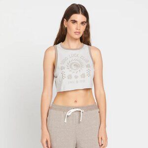 Volcom Fun Fever Tank Top Light Grey Size Medium